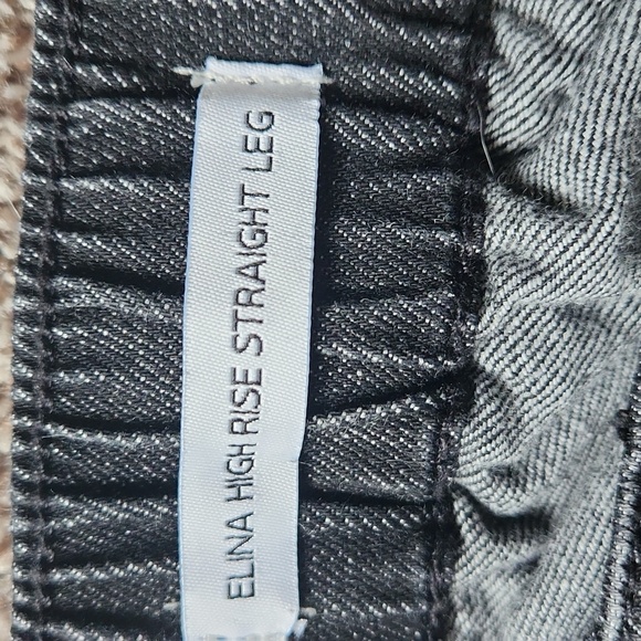 Velvet Heart Elina High Rise Straight Leg Jeans, Black/Gray, L - Picture 5 of 8